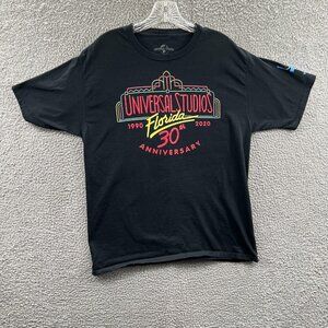 Universal Studios Florida Womens Top Large Black‎ Short Sleeve 30th Anniversary